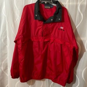 Harvard Square Red Windbreaker Jacket, Size XL.